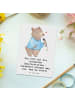 Mr. & Mrs. Panda Postkarte Arzt Unterschrift mit Spruch in Weiß