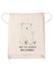 Mr. & Mrs. Panda gymnastiktasche Eisbär Faul mit Spruch in Creme