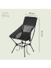 SONGMICS Campingstuhl Sandy in Schwarz - (B)56 x (H)97 x (T)58 cm