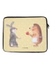 Mr. & Mrs. Panda Laptophülle Hase Igel ohne Spruch in Gelb Pastell