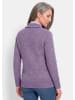 GOLDNER Melange-Cardigan mit Reißverschluss in flieder / melange