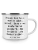 Mr. & Mrs. Panda Emaille Tasse Spruch Hoffnung schaffen mit Spruch in Weiß