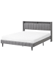 Beliani Doppelbett mit LED BEAULIEU in Grau/Schwarz - (W) 168 x (H) 103 x (L) 218 cm