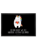 Mr. & Mrs. Panda Schmutzmatte Einhorn Herz mit Spruch in Schwarz