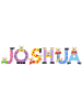 Playshoes Deko-Buchstaben "JOSHUA" in bunt