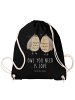 Mr. & Mrs. Panda Stoffbeutel Eulen Liebe mit Spruch in Schwarz