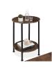 tectake Beistelltisch Ballina 45 x 64 cm, Industrial Holz dunkel, rustikal