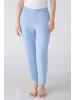 Oui Jerseyhose FEYLIA Slim Fit, cropped in light blue