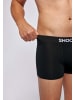 SNOCKS Boxershorts aus Bio-Baumwolle 6 Stück in Mix (Schwarz/Grau/Blau)
