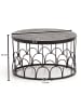 FineBuy Couchtisch in Schwarz / Metall / 60x60x36