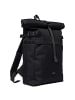 SANDQVIST Icon Rolltop - Rucksack M 14" 60 cm (birch) in black/ black with black leather