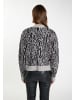 faina Damen Strickjacke in Grau Schwarz