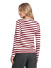 BETTY & CO Ringelshirt mit U-Boot-Ausschnitt in Dark Red/Cream