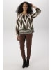Aniston SELECTED Schlupfbluse in beige-braun-camel-oliv