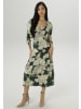 Aniston SELECTED Jerseykleid in tannengrün-schwarz-offwhite