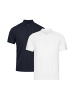 DANISH ENDURANCE Poloshirt Classic Fit in White/Navy