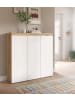 Inn.Furn Kommode weiß, Evoke Eiche 105 x 11 cm, Anrichte mit 10 Fächern