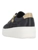 remonte Sneaker in Schwarz/Gold