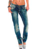 Cipo & Baxx Damen Slim Fit Jeans Stonewashed in Blue