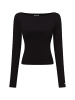 Aim'n Langarmshirt Ease Ribbed Long Sleeve in schwarz