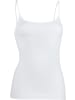 Nina von C. Baumwolle, Feinripp Bio Unterhemd mit Spaghettiträgern in weiß