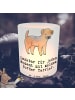 Mr. & Mrs. Panda Kerzenhalter Border Terrier Moment mit Spruch in Transparent