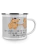 Mr. & Mrs. Panda Emaille Tasse 2. Hochzeitstag Baumwollhochzeit ... in Heather Grey
