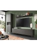 Inn.Furn Wohnwand grau matt 3-teilig 258 cm, Schrankwand mit Struktur