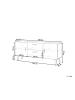 Beliani Sideboard MEET in Weiß/Braun - (W) 160 x (H) 70 x (L) 42 cm
