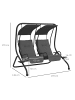 Outsunny Hollywoodschaukel 170L x 136B x 170H cm Grau