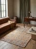 KADIMA DESIGN Naturfaser-Teppich Handgewebt AVILL Boho Patchwork Wohnzimmer in Natur-Blau