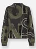 Heine Jacquard-Pullover in sand-khaki-gemustert