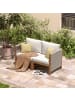 home24 Loungeset Bayton 2-teilig Kombi A in Beige / Braun