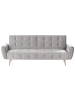 Beliani Schlafsofa SELNES in Grau/Kupfer - (W) 212 x (H) 85 x (L) 84 cm