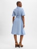 Ambiance Freizeitkleid mit Leinen-Anteil in blau - 0002