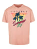 F4NT4STIC Heavy Oversize T-Shirt California Palmen Retro in amber