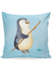 Mr. & Mrs. Panda kuschelkissen 40x40 Pinguin Angler ohne Spruch in Eisblau
