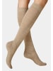 Kunert Kniestrümpfe Soft Wool Cotton weich in Beige-mel.