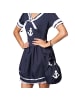 tectake Wunderschönes Kleid im Marinelook, blau