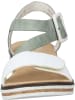 rieker Klassische Sandaletten, Komfort-Sandalen in weiss/mint