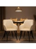 relaxdays 2 x Esszimmerstuhl in Beige - (B)61 x (H)81 x (T)56 cm