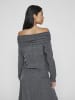 Vila Strickpullover in Dark Grey Melange