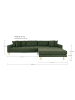 ebuy24 Ecksofa Lido Grün 290 x 170 cm