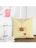 Mr. & Mrs. Panda 40 x 40 Kissen Spinne Agathe Liebe ohne Spruch in Gelb Pastell