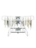 SONGMICS Wäscheständer Bunji in Weiß - (B)101 x (H)54 x (T)44 cm