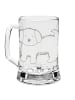 Mr. & Mrs. Panda Gravur Bierkrug Hund Flauschig ohne Spruch in Transparent