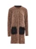 faina Damen Strickjacke in Dunkelrosa Schwarz