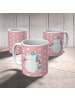 Mr. & Mrs. Panda Kindertasse Einhorn Fitness ohne Spruch in Rot Pastell