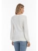 Usha Strick Pullover in Wollweiss