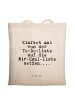 Mr. & Mrs. Panda Tragetasche Einfach mal von der... mit Spruch in Creme